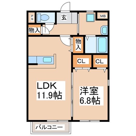 アンジュドボヌールの物件間取画像